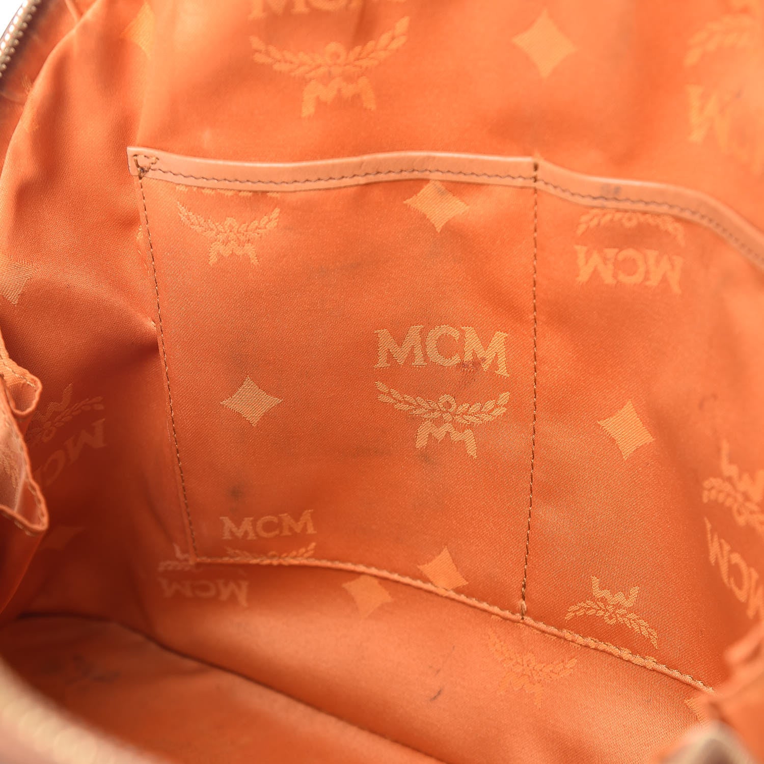 MCM Visetos Heritage Bowler Bag Cognac 15 of 27