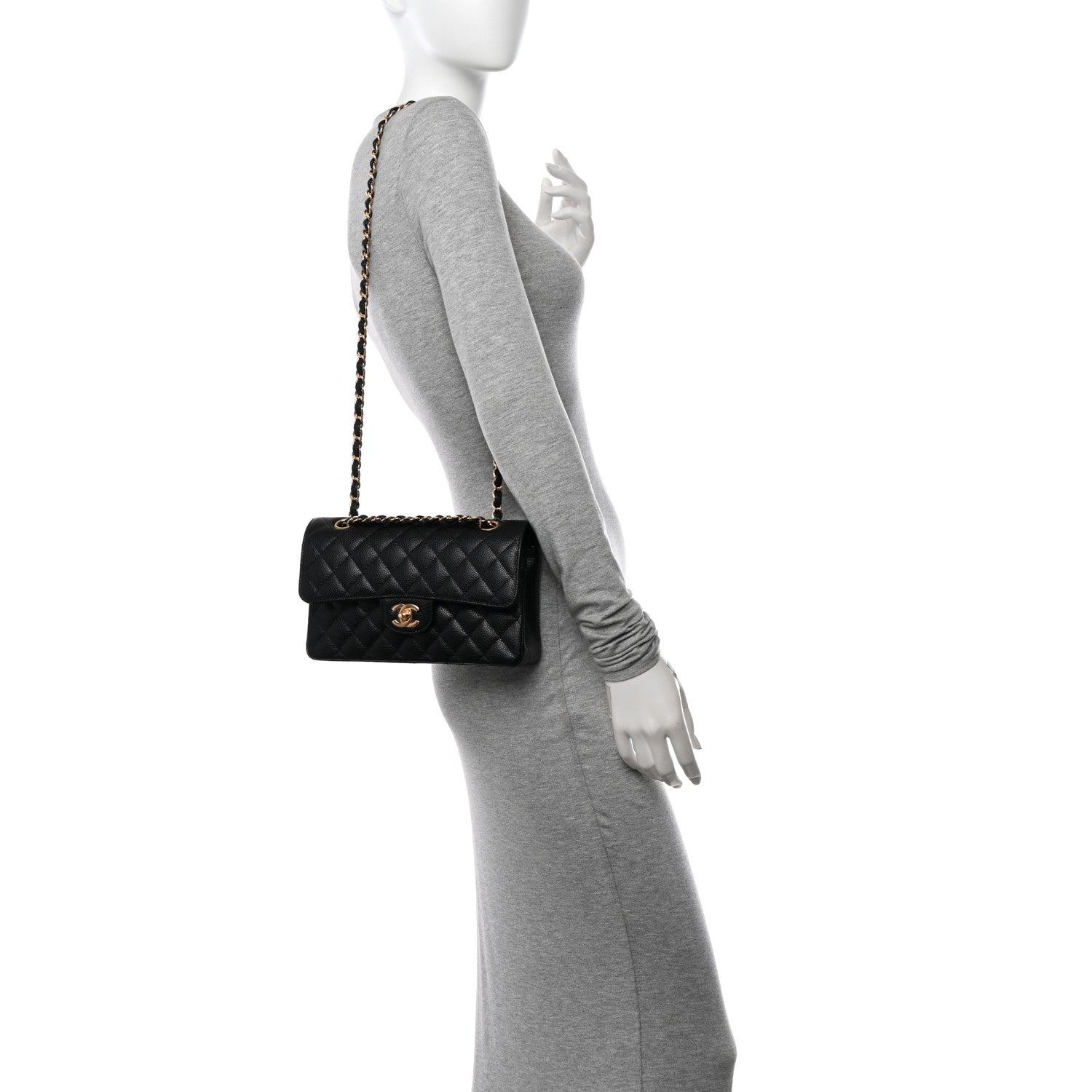 Chanel Caviar Quilted Small Double Flap Black 2 of 11