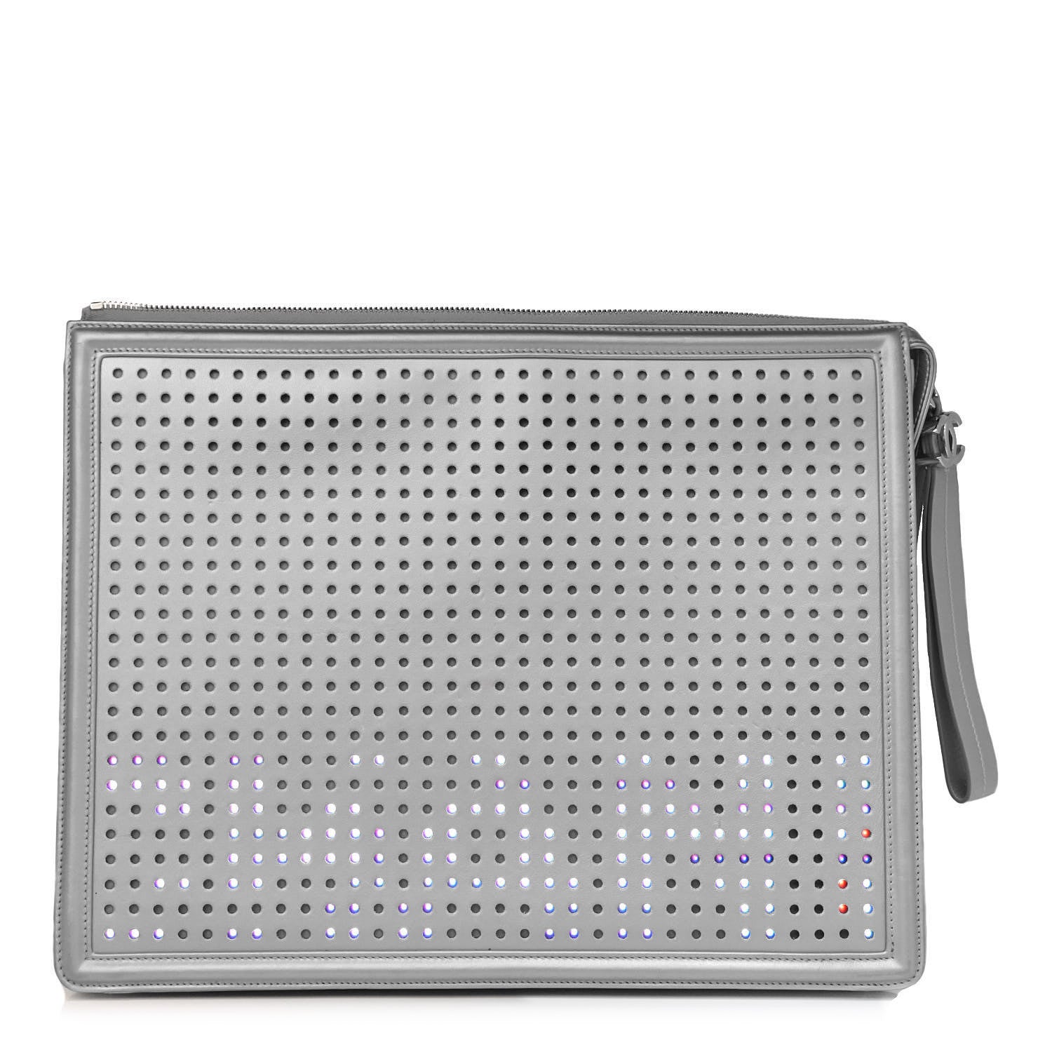 Chanel Lambskin LED Boy 2.0 Clutch Silver 1 of 15