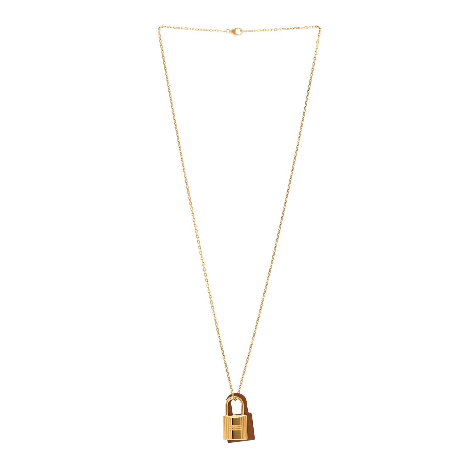 Hermes Swift Small O'Kelly Pendant Necklace Gold 3 of 6