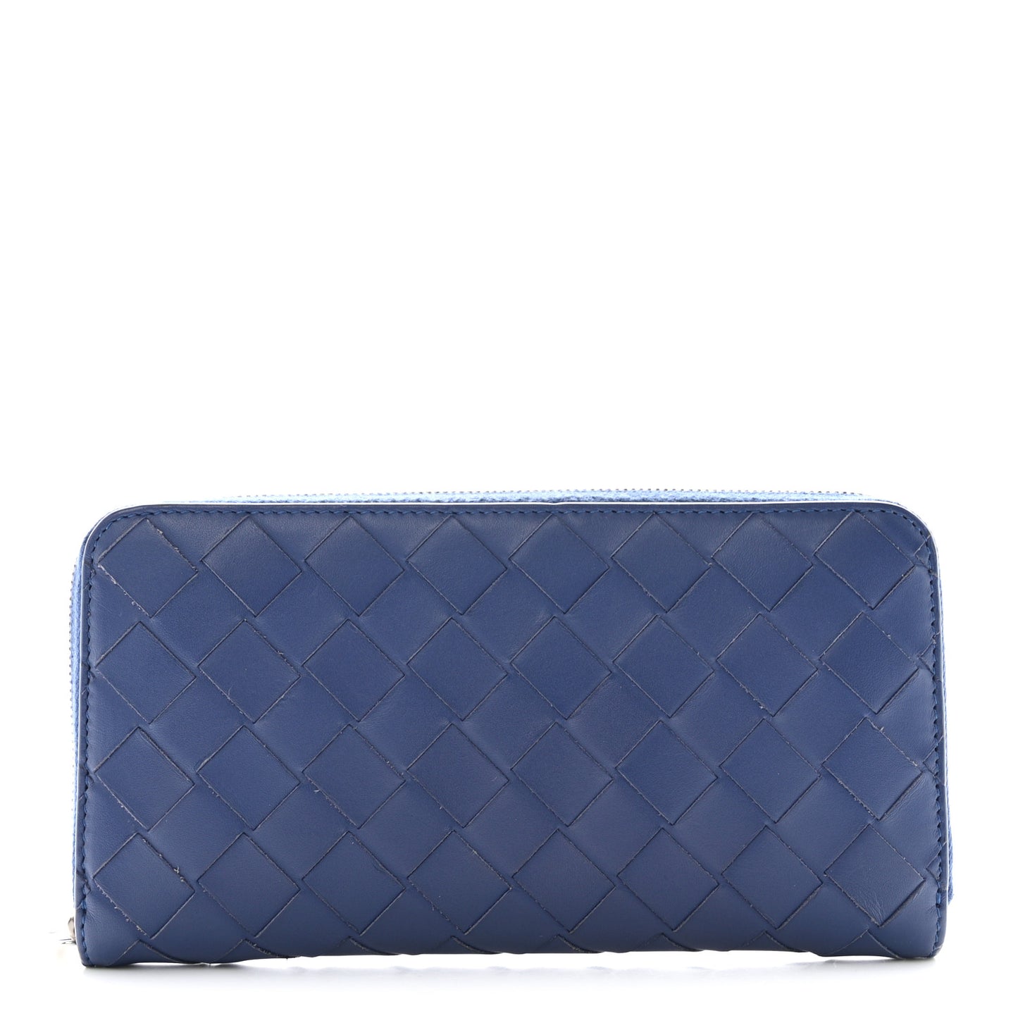 Nappa Intrecciato Zip Around Wallet Thunder