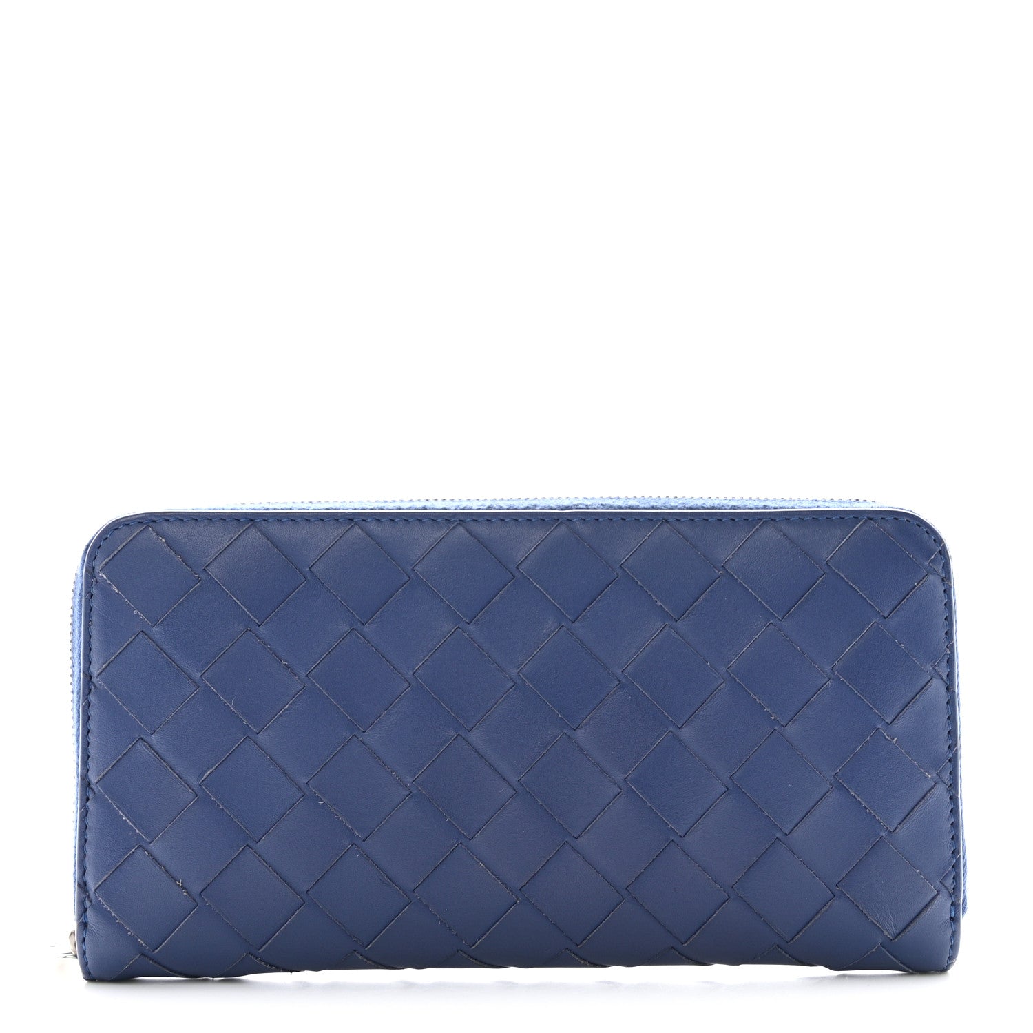 Bottega Veneta Nappa Intrecciato Zip Around Wallet Thunder 1 of 9