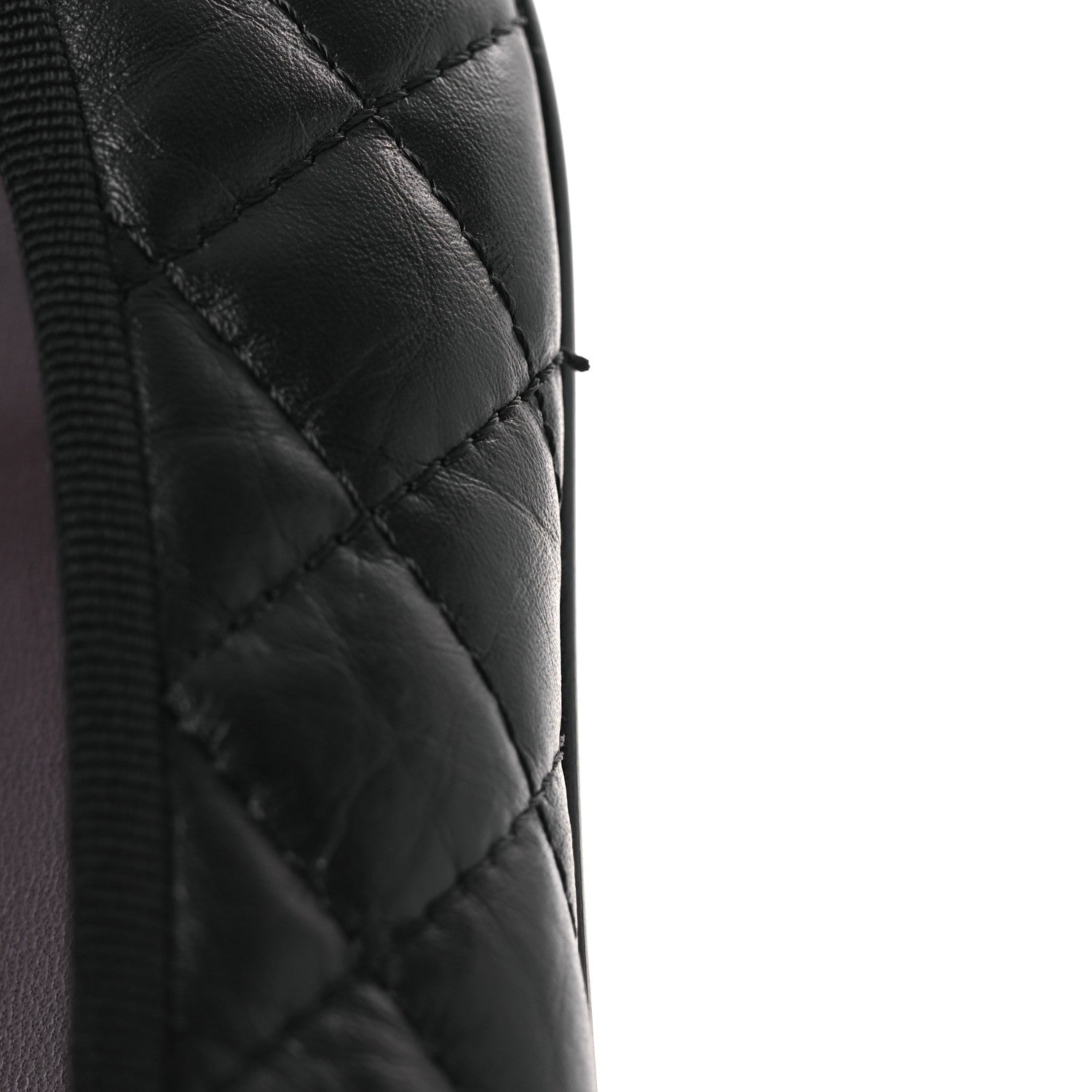 Chanel Aged Calfskin Quilted CC Cap Toe Ballerina Flats 38.5 Black 11 of 13