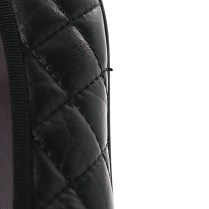 Chanel Aged Calfskin Quilted CC Cap Toe Ballerina Flats 38.5 Black 11 of 13