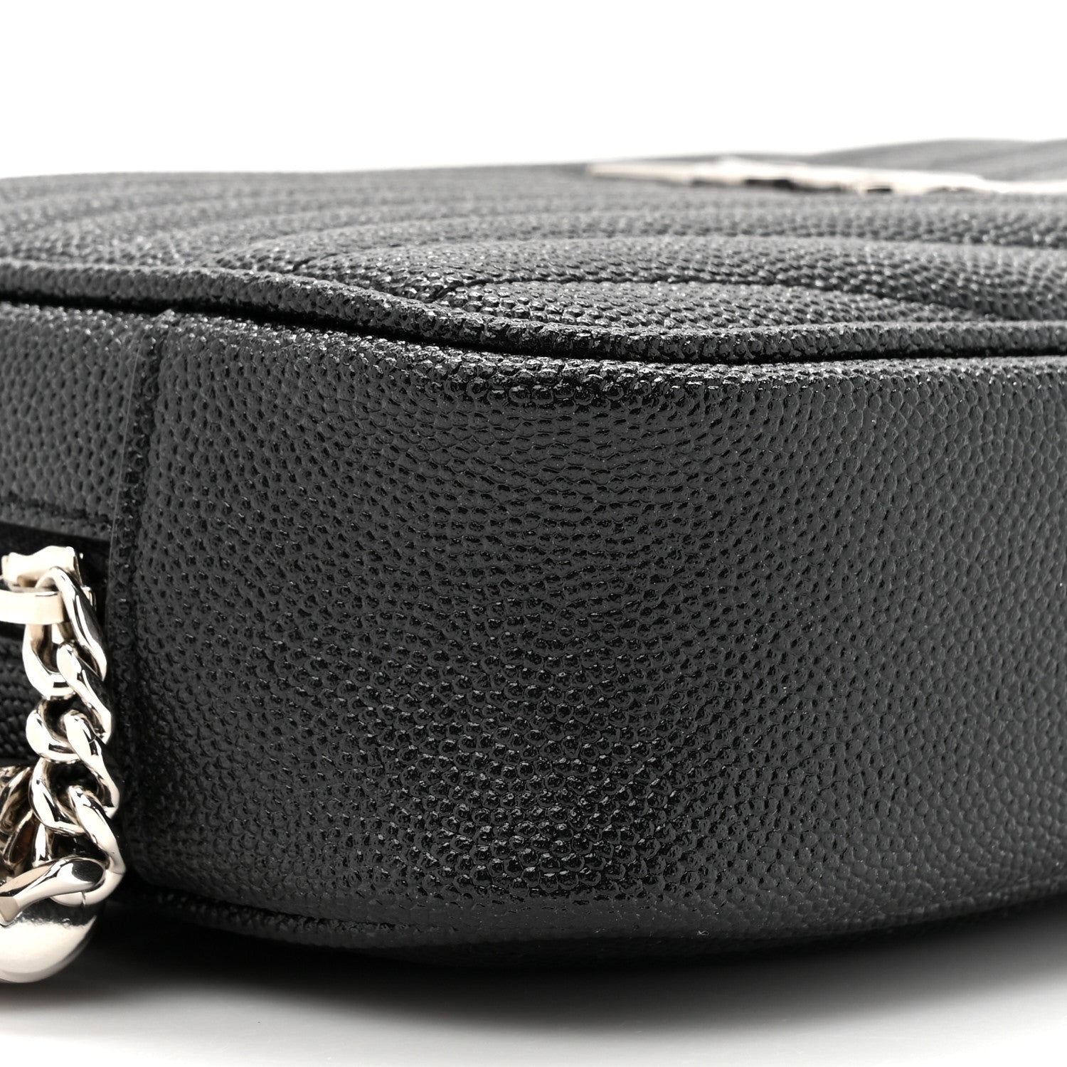 Saint Laurent Grain De Poudre Matelasse Monogram Mini Lou Camera Bag Black 10 of 11