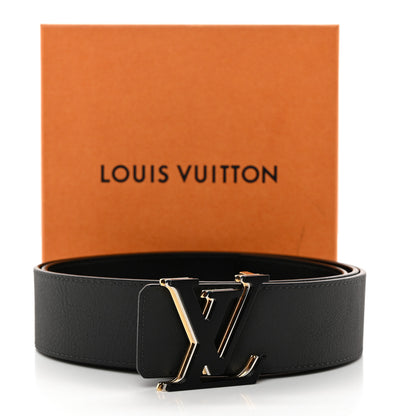 Louis Vuitton Calfskin 40mm LV Optic Reversible Belt 100 40 Black Anthracite Gray 9 of 9