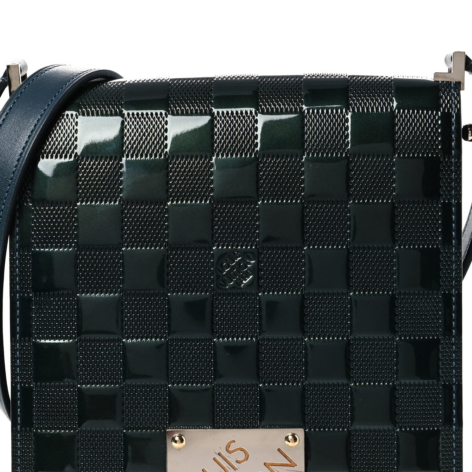 Louis Vuitton Damier Vernis Club Petrole Blue 7 of 16