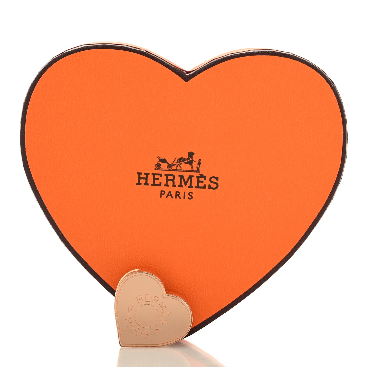 Hermes Rose Gold Plated Brass Mini Coeur Twilly Scarf Ring 4 of 4