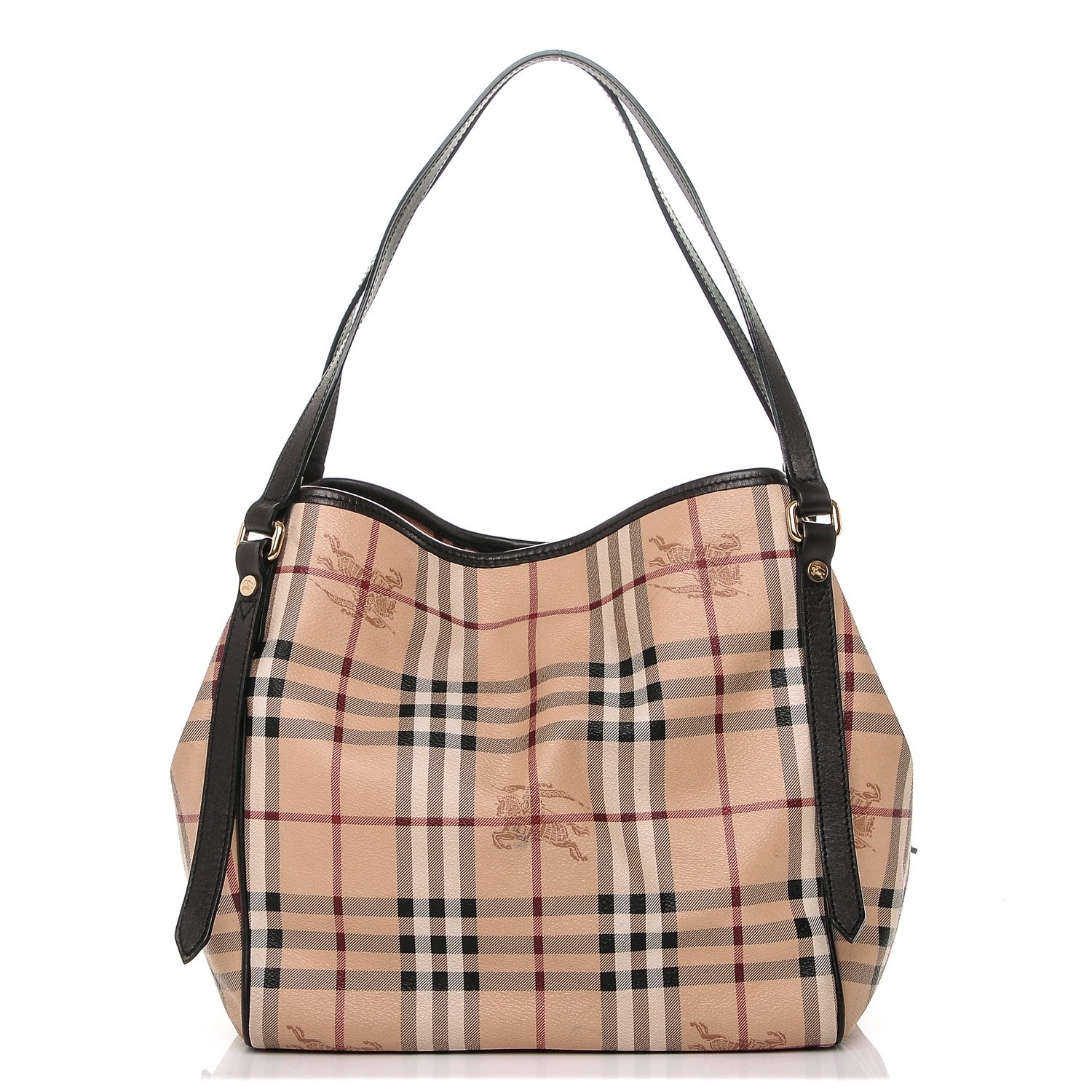 Burberry Haymarket Check Small Canterbury Tote Chocolate 1 of 6