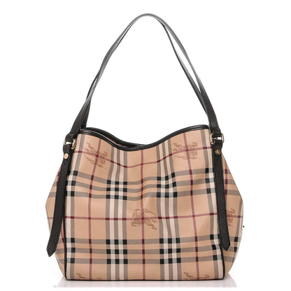 Burberry Haymarket Check Small Canterbury Tote Chocolate 1 of 6