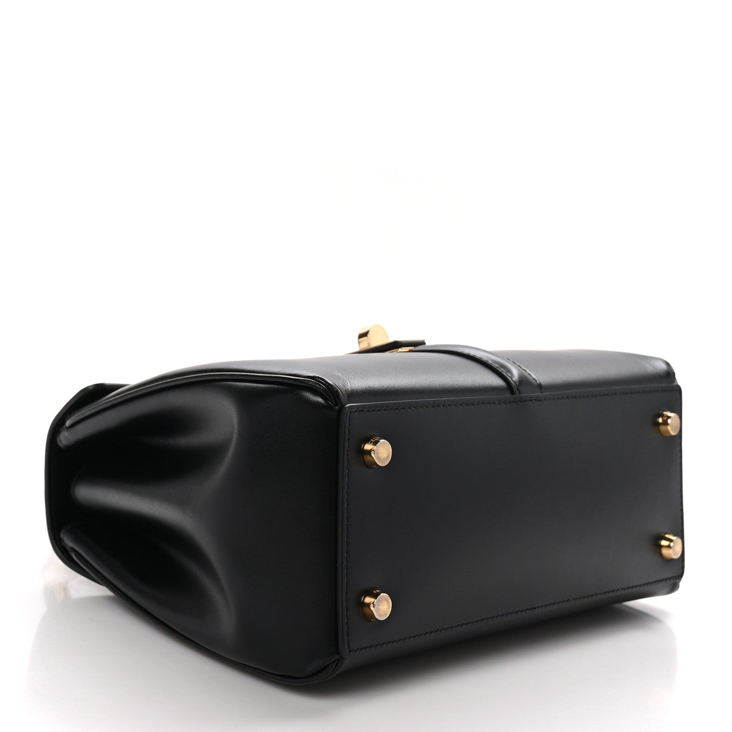 Celine Satinated Calfskin Small 16 Top Handle Bag Black 4 of 12