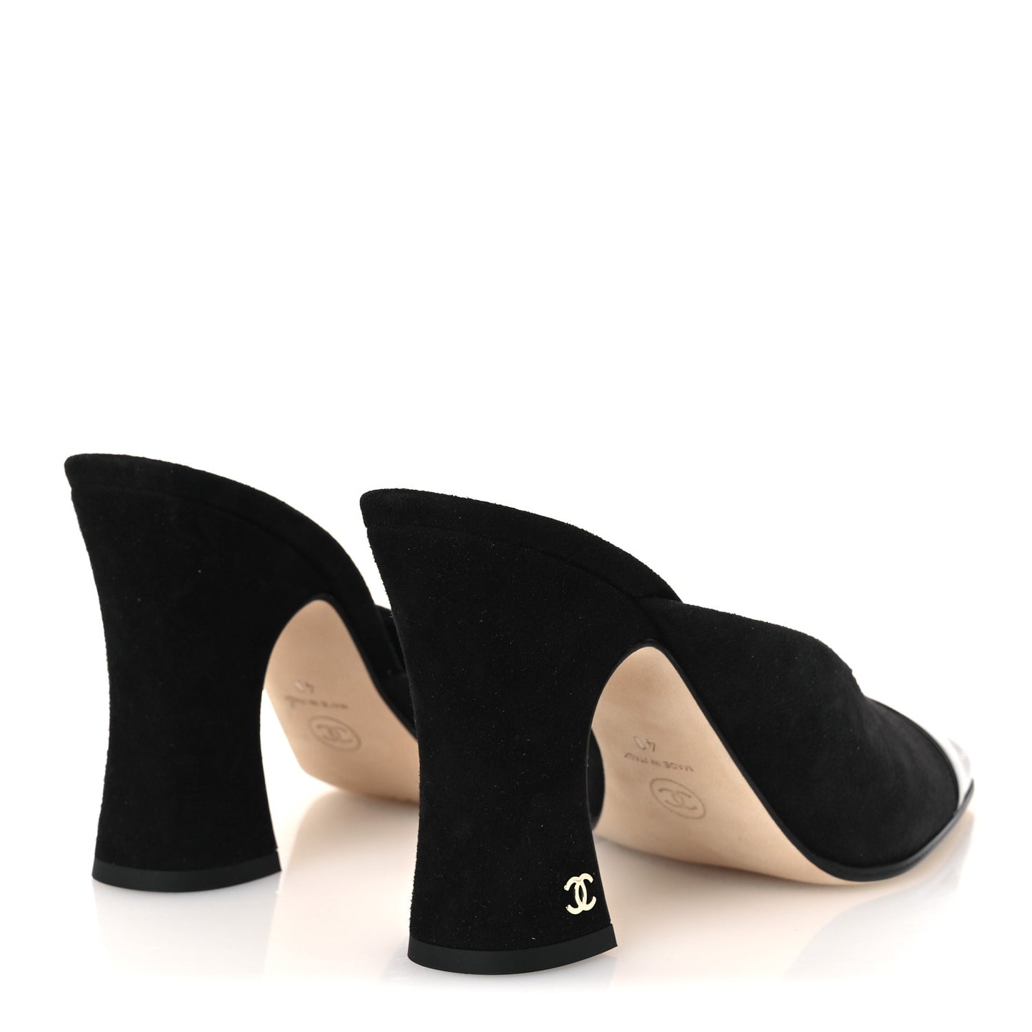 Suede Kidskin Patent Calfskin Mules 40 Black