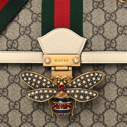 Gucci GG Supreme Monogram Small Queen Margaret Top Handle Bag White 9 of 13