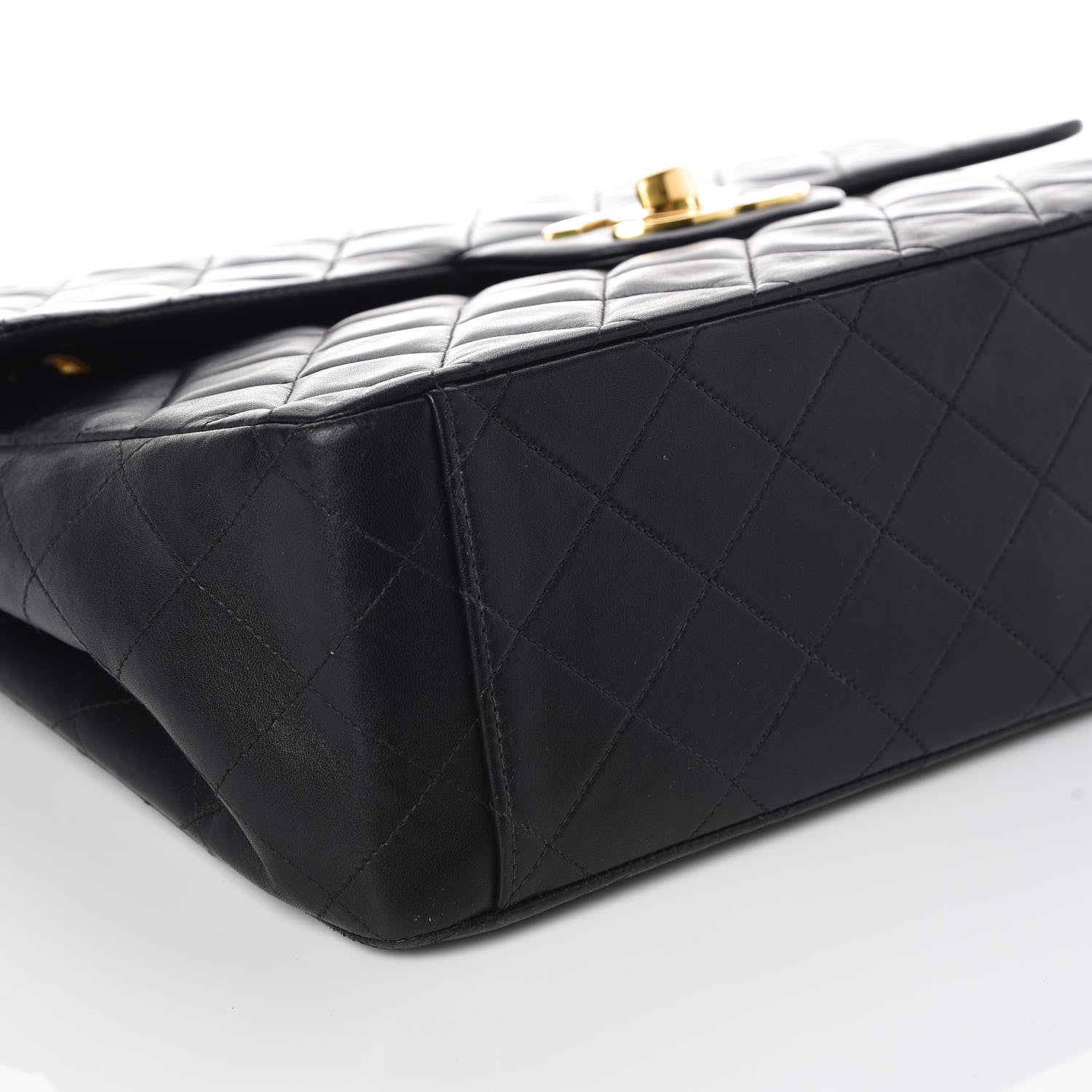 Chanel Lambskin Quilted XL Jumbo Single Flap Black 5 of 12