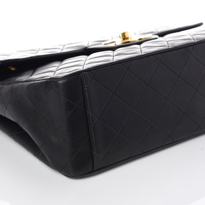 Chanel Lambskin Quilted XL Jumbo Single Flap Black 5 of 12