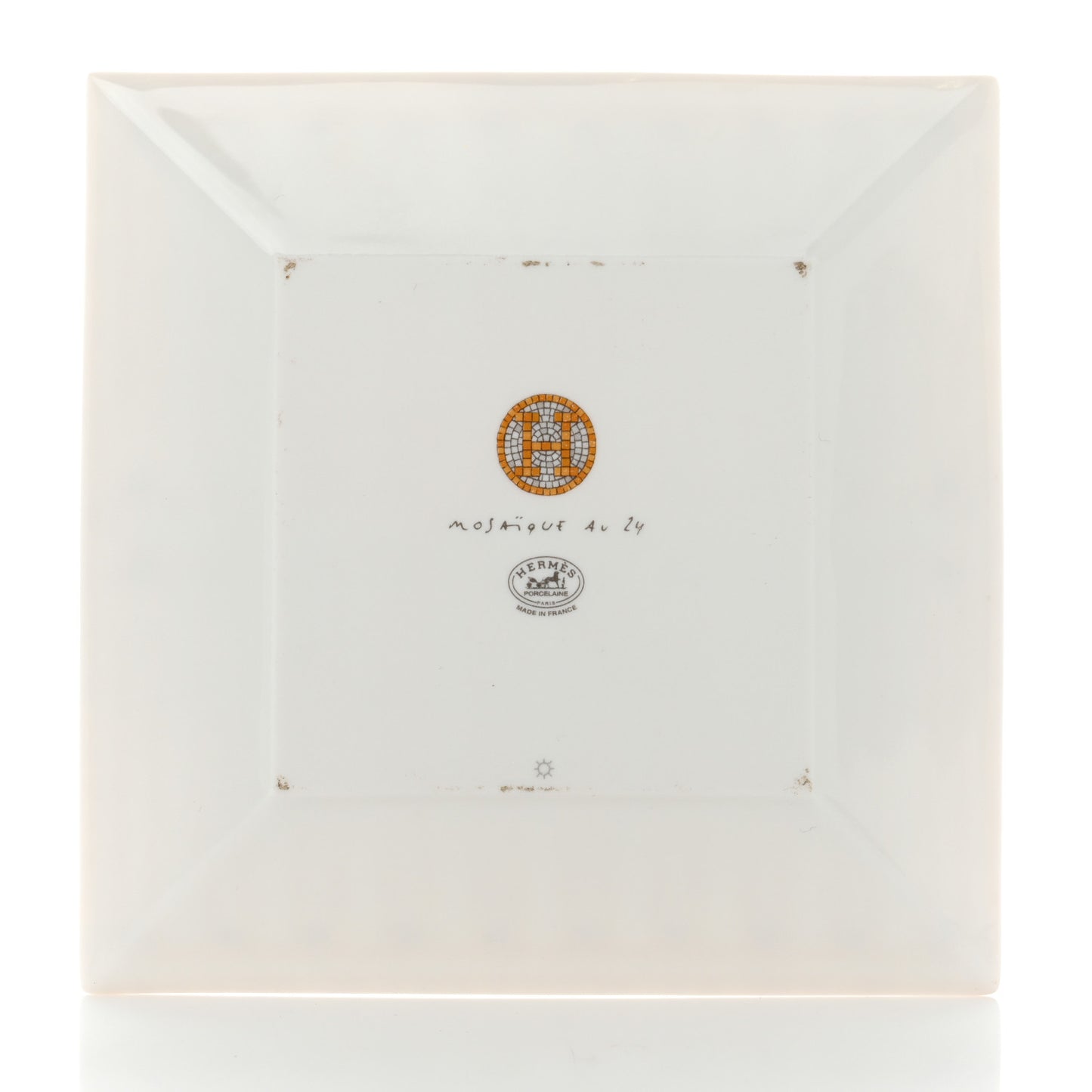 Porcelain Mosaique au 24 Square Plate N°2 Gold