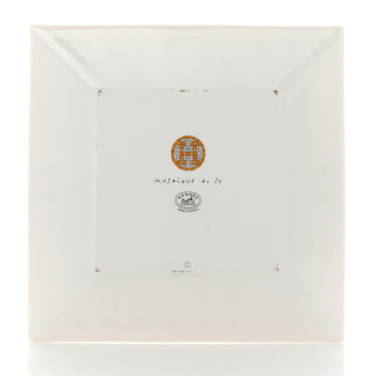 Hermes Porcelain Mosaique au 24 Square Plate N°2 Gold 6 of 7