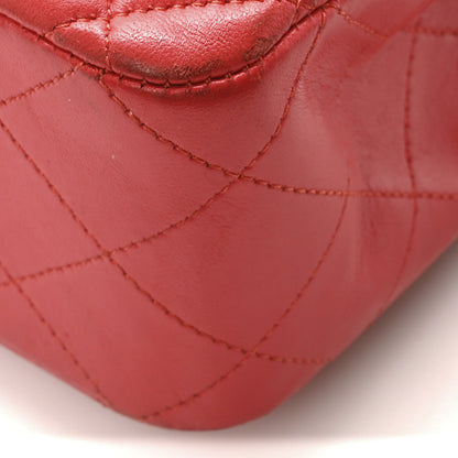 Chanel Lambskin Quilted Medium Double Flap Red 10 of 12