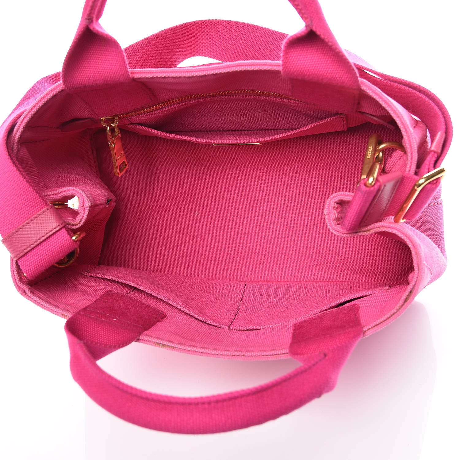 Prada Canapa Small Logo Tote Fuxia 5 of 14