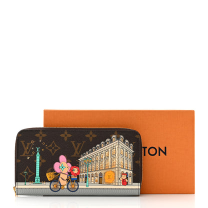Louis Vuitton Monogram 2022 Christmas Animation Paris Zippy Wallet Pink 7 of 7