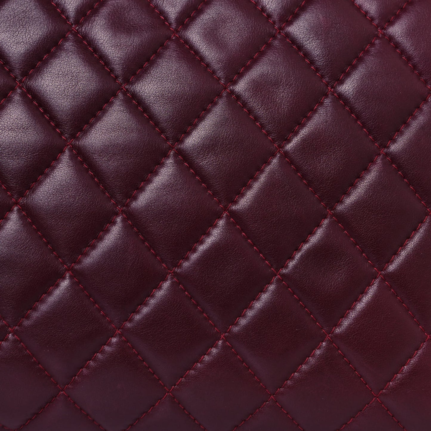 Lambskin Quilted Tote Burgundy