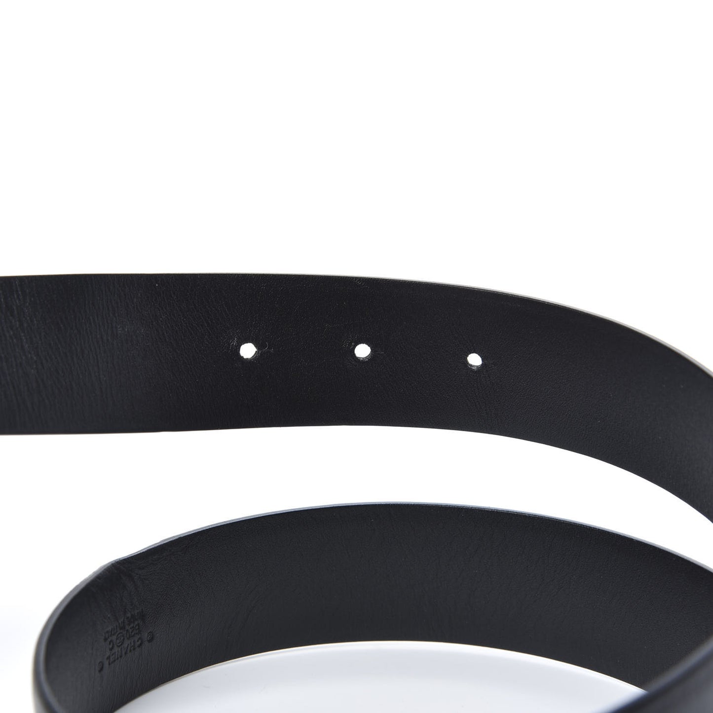 Glazed Lambskin CC Belt 80 32 Black