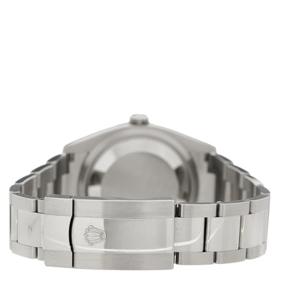 Rolex Stainless Steel 18K White Gold Diamond 36mm Oyster Perpetual Datejust Watch Blue Fluted 126234 3 of 5