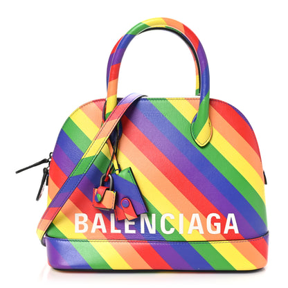 Balenciaga Smooth Calfskin Logo Rainbow S Ville Top Handle Bag Multicolor 1 of 11