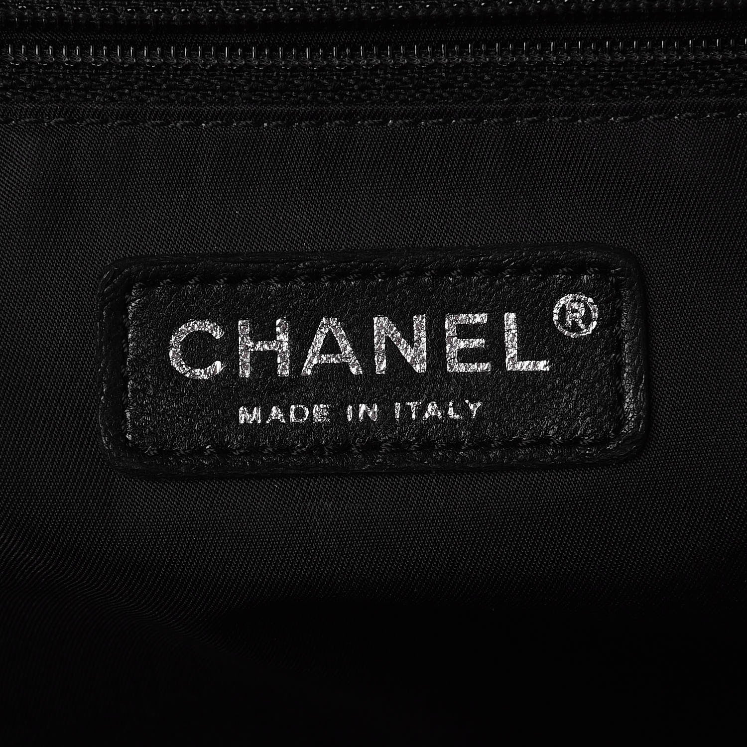Chanel Coated Canvas Paris Biarritz Satchel Black 6 of 12