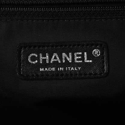 Chanel Coated Canvas Paris Biarritz Satchel Black 6 of 12