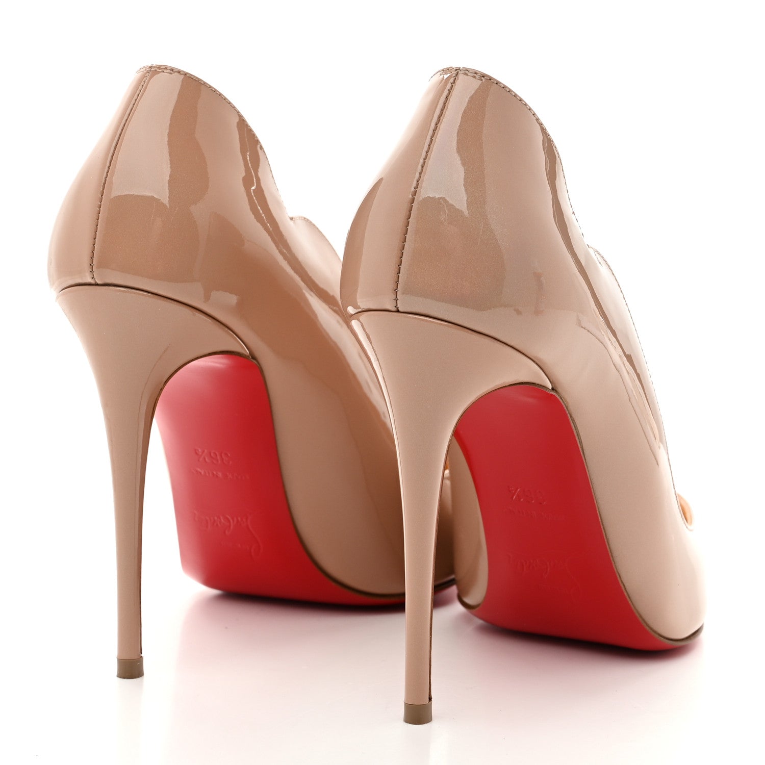 Christian Louboutin Patent After Sun Hot Chick 100 Pumps 36.5 Nude 5 of 9