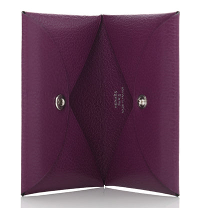 Hermes Chevre Mysore Calvi Card Case Anemone 5 of 6