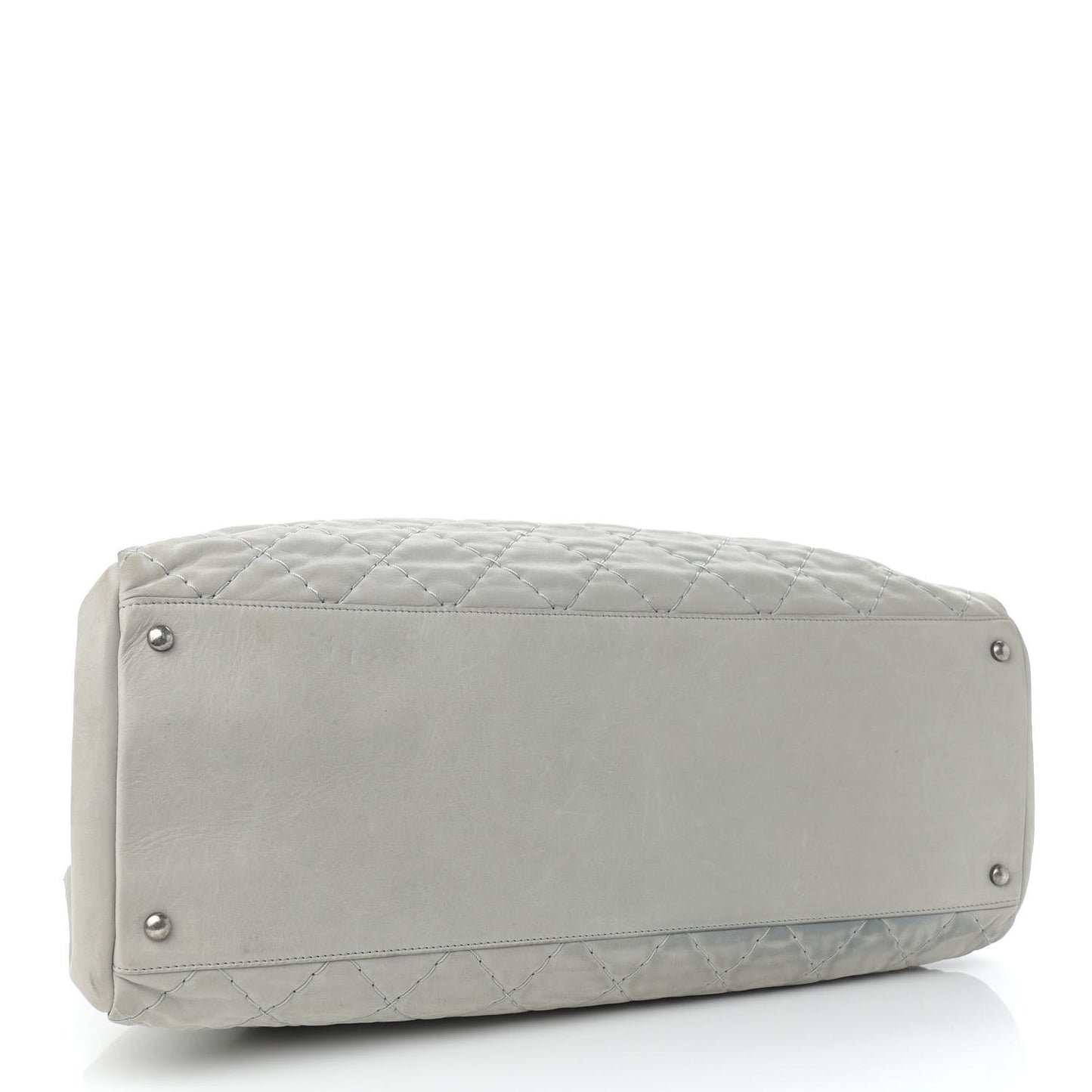 Iridescent Calfskin Large Just Mademoiselle Grey