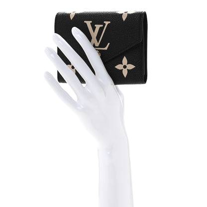 Louis Vuitton Empreinte Monogram Giant Victorine Wallet Black Beige 2 of 7