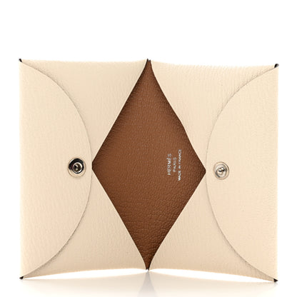 Hermes Chevre Mysore Verso Calvi Card Case Nata Quebracho 5 of 7