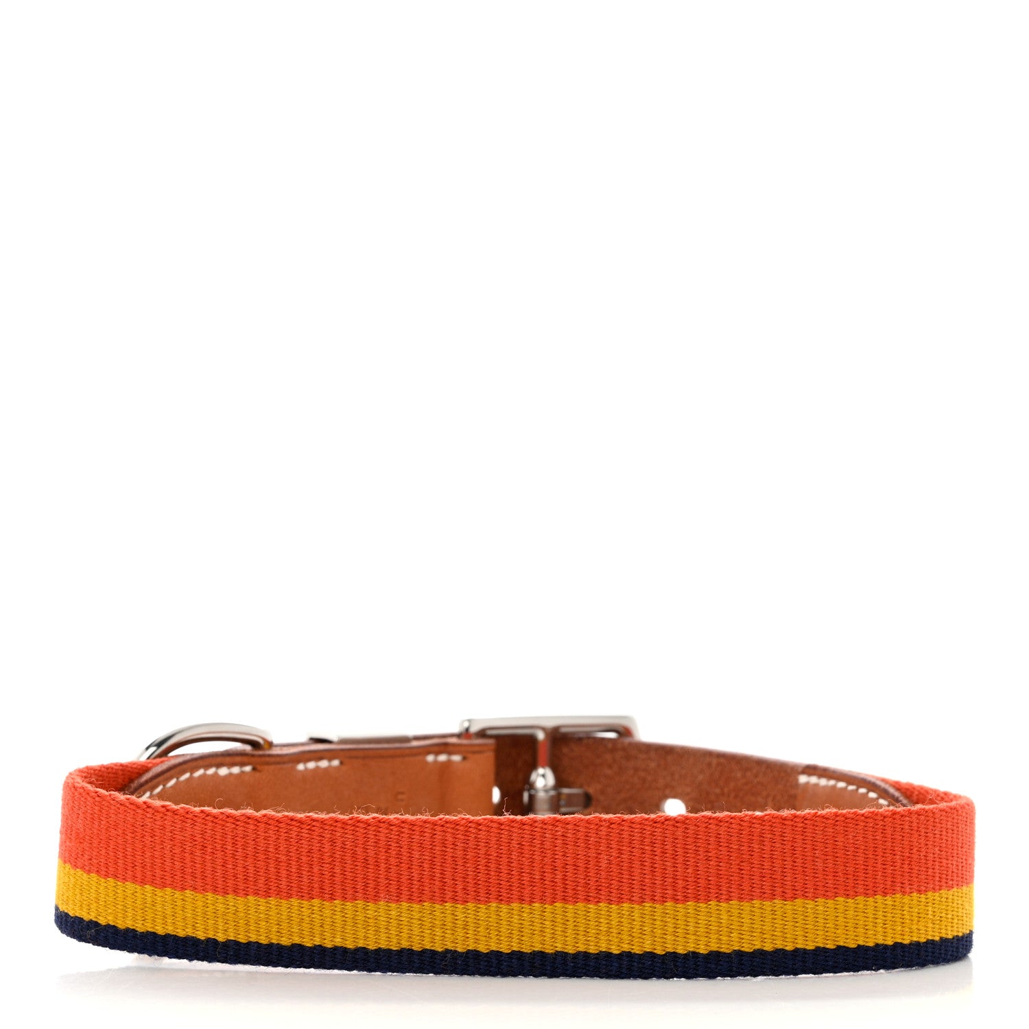 Hermes Toile Natural Bridle Robocar II Dog Collar M Dark Irish 3 of 6