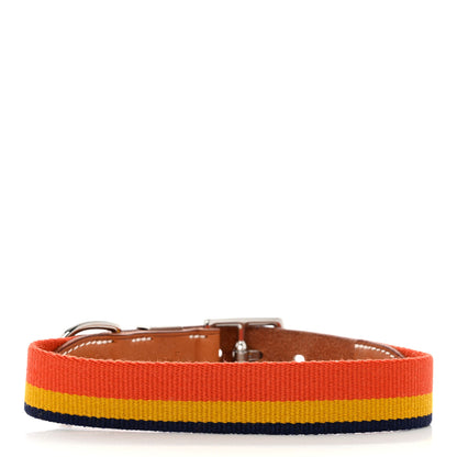 Hermes Toile Natural Bridle Robocar II Dog Collar M Dark Irish 3 of 6