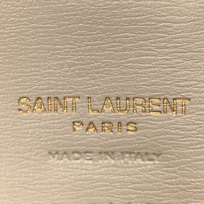 Saint Laurent Smooth Calfskin Monogram Phone Holder Crossbody Crema Soft 6 of 10