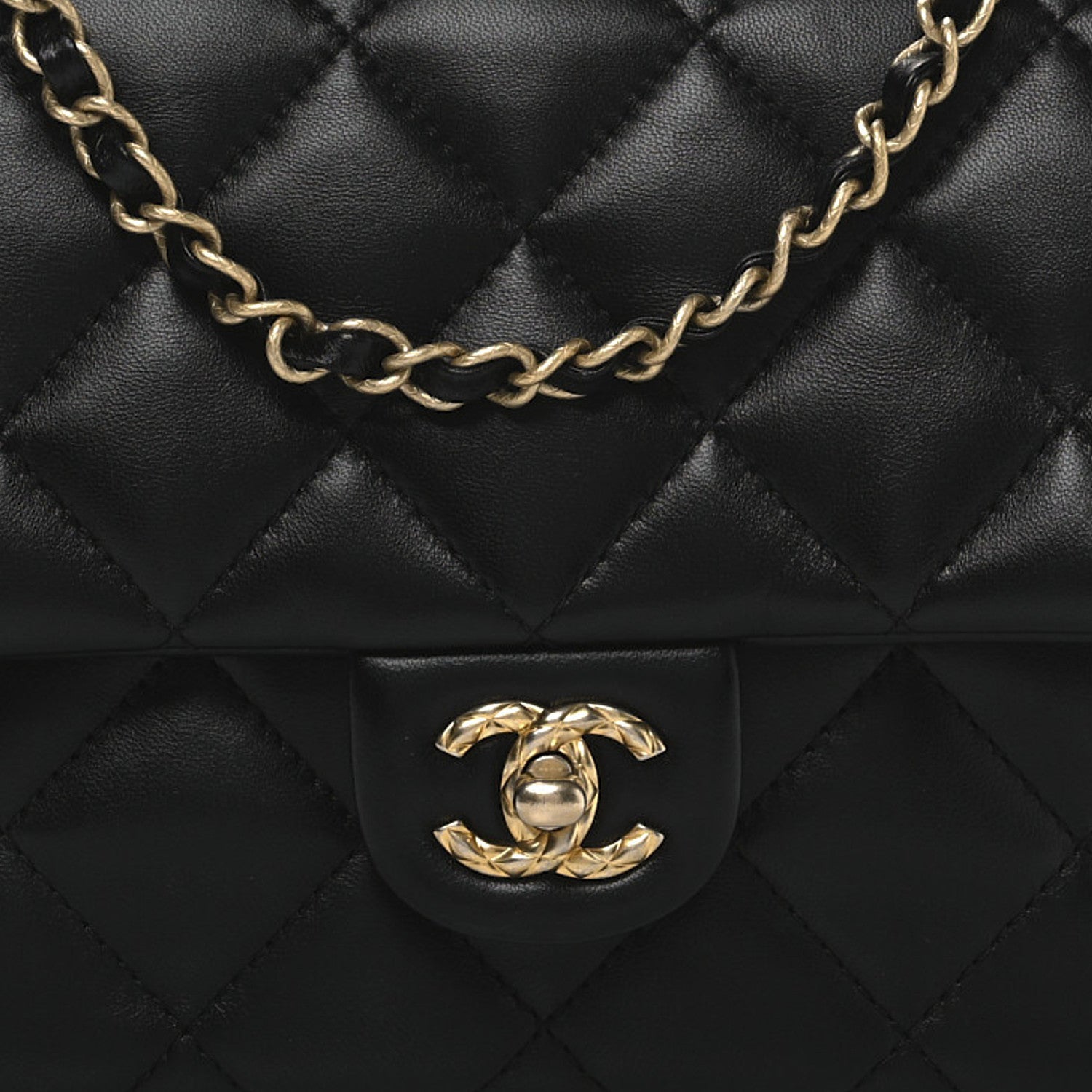 Chanel Lambskin Quilted CC Medium Dynasty Flap Black 8 of 10