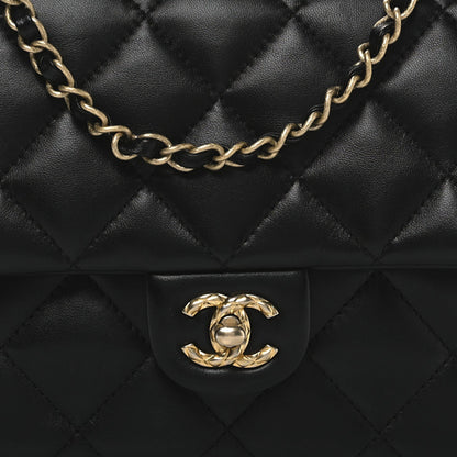 Chanel Lambskin Quilted CC Medium Dynasty Flap Black 8 of 10