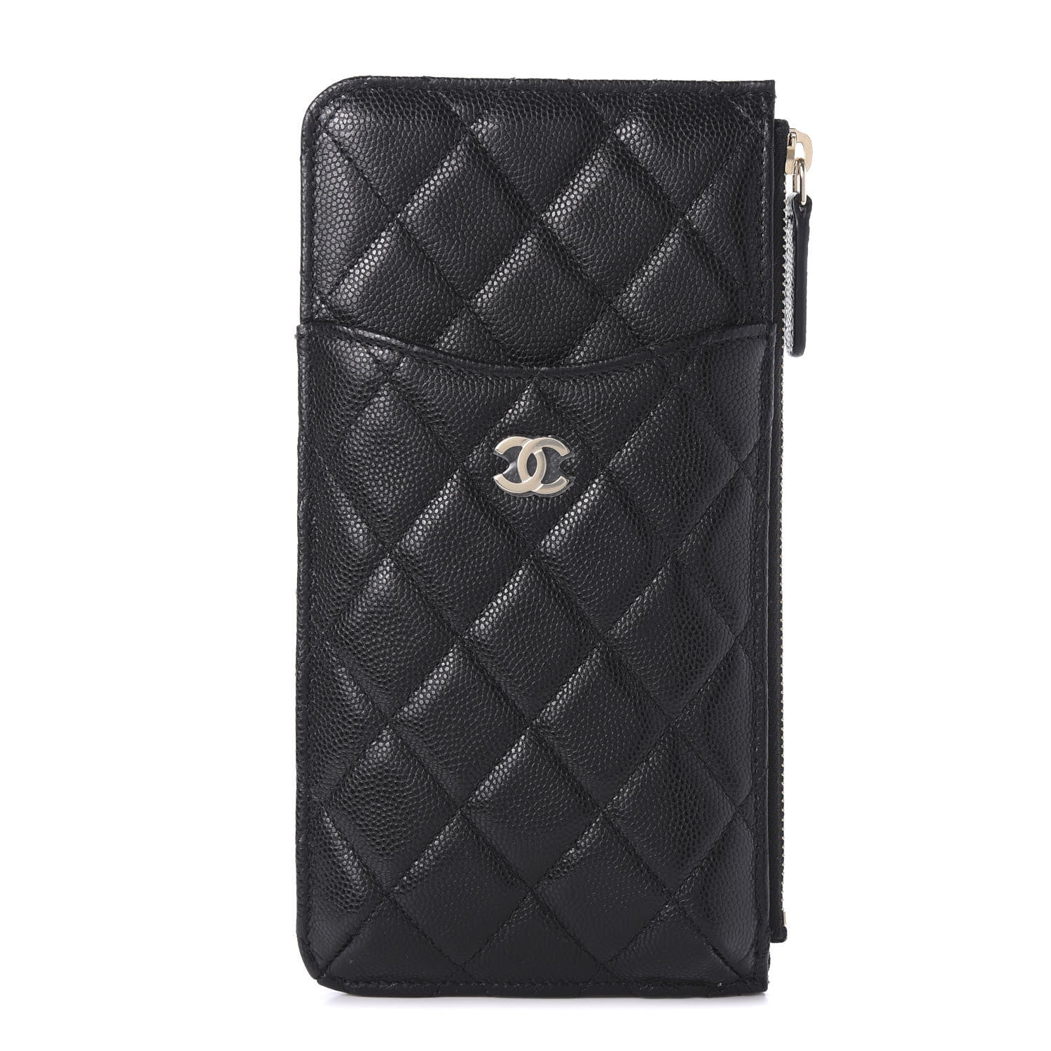Chanel Caviar Quilted Classic Flat Wallet Pouch Black 1 of 11