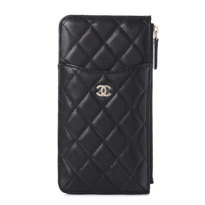 Chanel Caviar Quilted Classic Flat Wallet Pouch Black 1 of 11