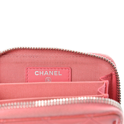 Chanel Patent Calfskin Quilted Zip Coin Purse Pink 8 of 16