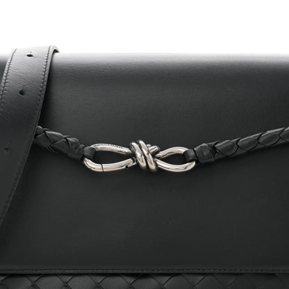 Bottega Veneta Calfskin Intrecciato Medium Andiamo Messenger Bag Black 8 of 11