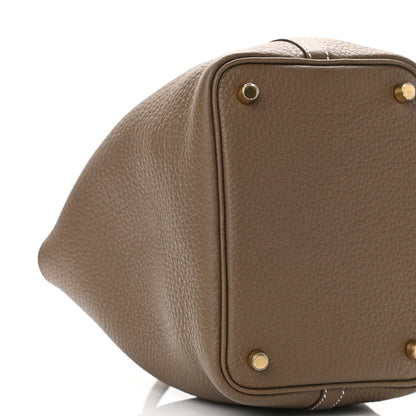 Hermes Taurillon Clemence Picotin Lock 18 PM Etoupe 9 of 11