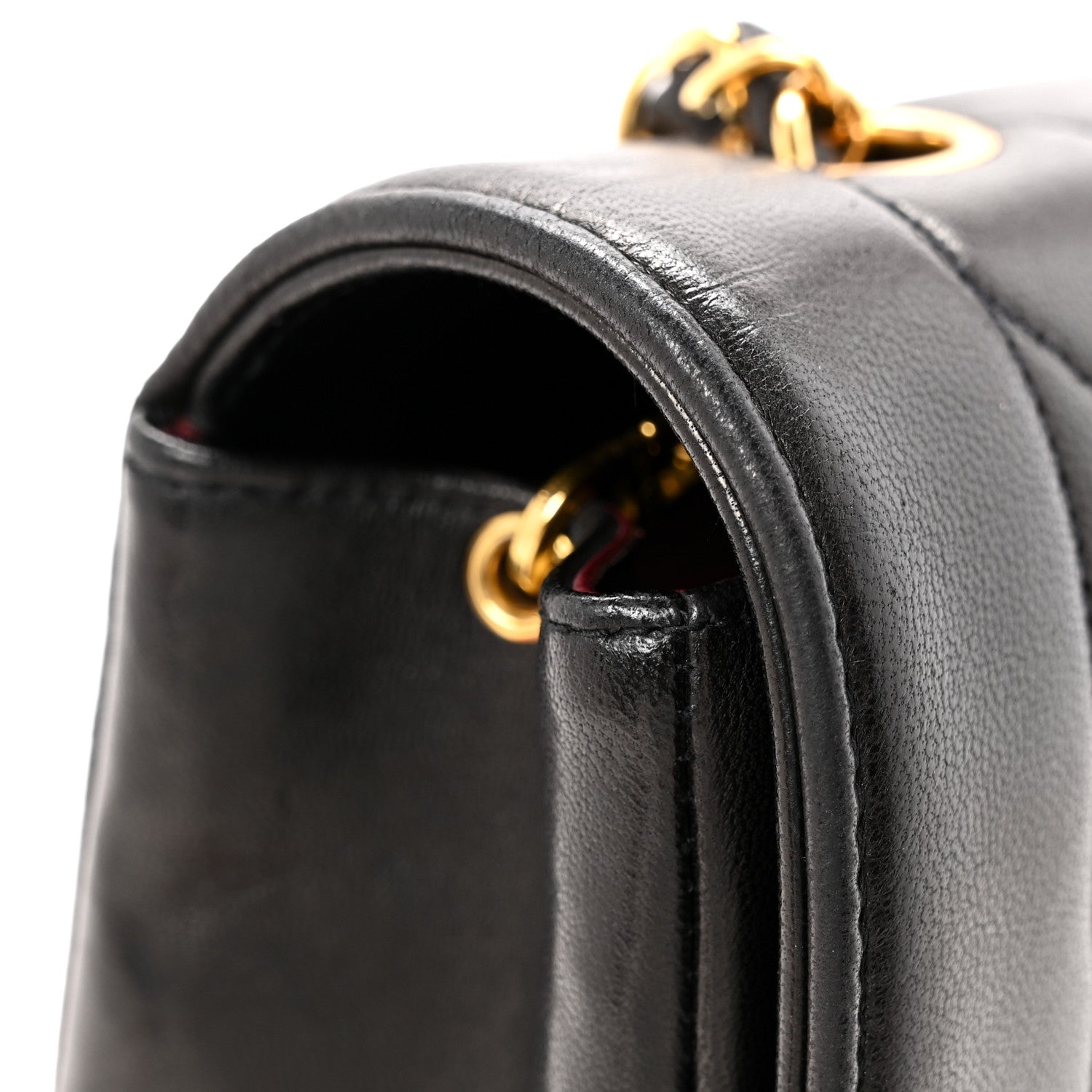 Chanel Lambskin Quilted Medium Single Flap Black 13 of 16