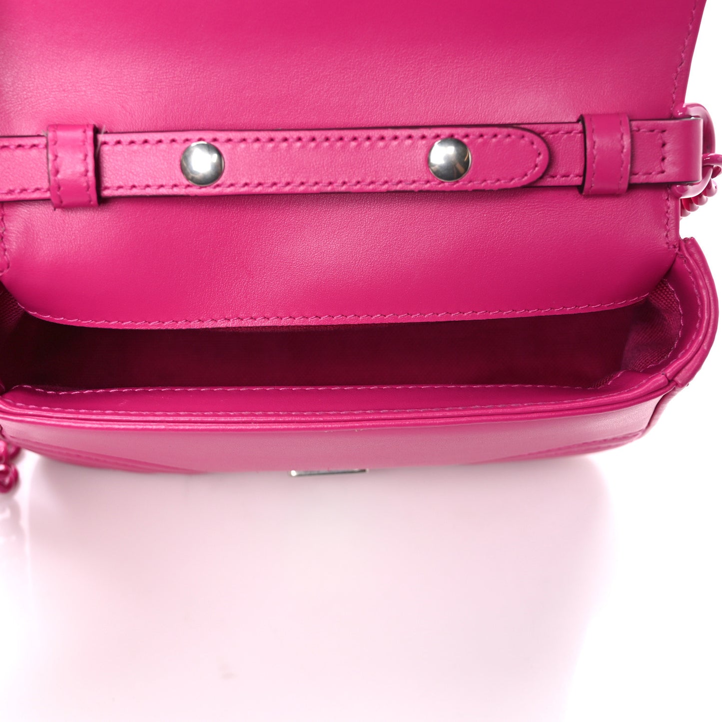 Calfskin Matelasse Monochrome Mini GG Marmont Top Handle Shoulder Bag Classic Fuxia