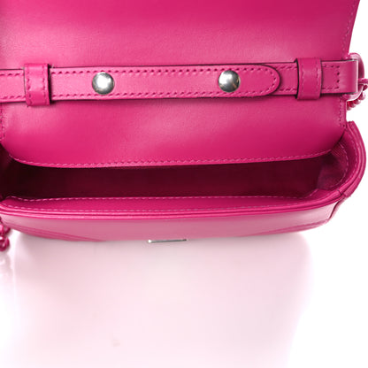 Gucci Calfskin Matelasse Monochrome Mini GG Marmont Top Handle Shoulder Bag Classic Fuxia 5 of 8