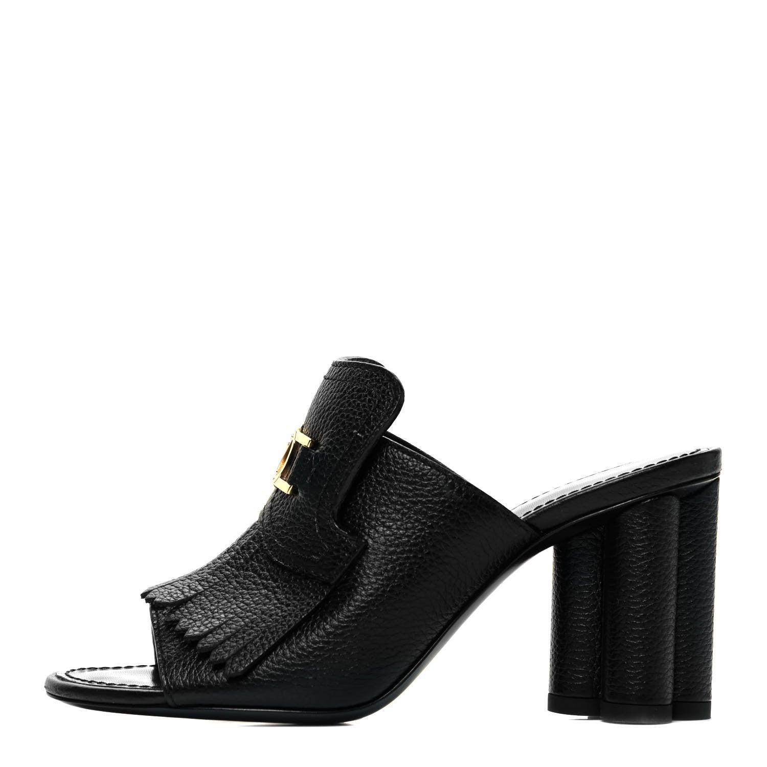 Louis Vuitton Calfskin Indiana Mule 35 Black 1 of 8