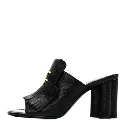 Louis Vuitton Calfskin Indiana Mule 35 Black 1 of 8